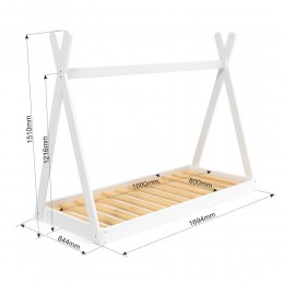 Детская кровать-домик Вигвам Белая  80 х160